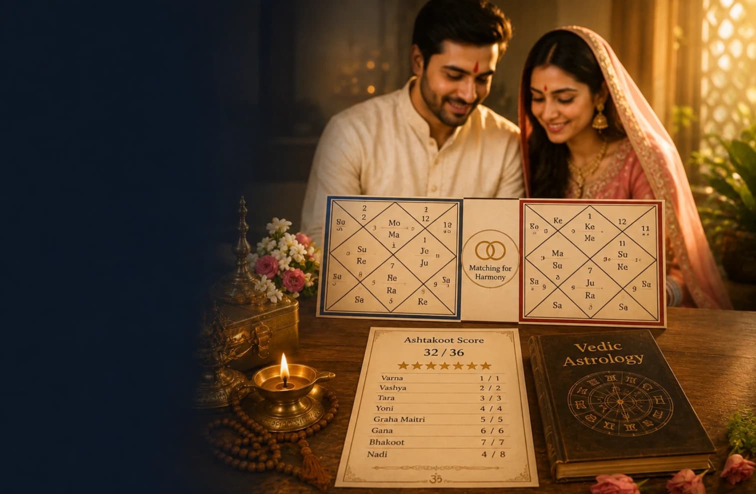വിവാഹത്തിന് മുമ്പ് കുണ്ഡലി പൊരുത്തം എങ്ങനെ പ്രവർത്തിക്കുന്നു